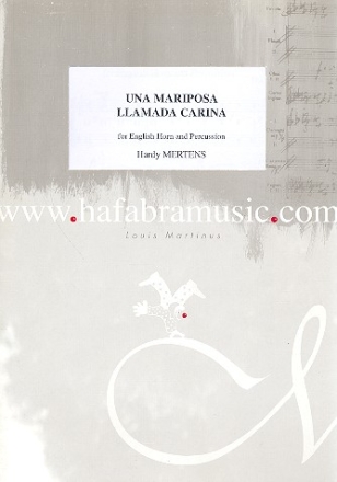 Una mariposa llamada Carina op.171 for english horn and percussion score