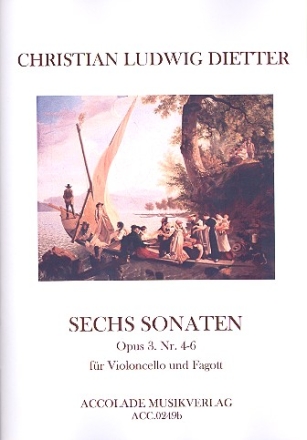 6 Sonaten op.3 Band 2 (Nr.4-6) fr Fagott und Violoncello Partitur und Stimmen