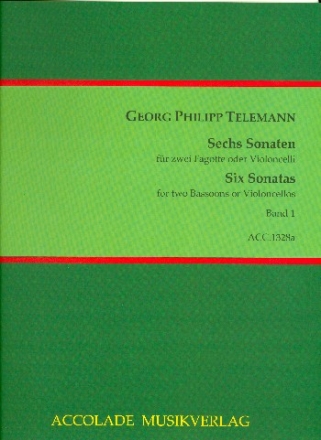 6 Sonaten TWV40:101-106 Band 1 (Nr.1-3)  fr 2 Violoncelli Partitur und Stimmen