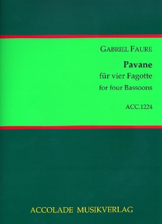 Pavane fr 4 Fagotte Partitur und Stimmen