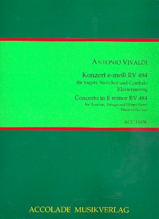 Konzert e-Moll RV484 fr Fagott, Streicher und Cembalo fr Fagott und Klavier