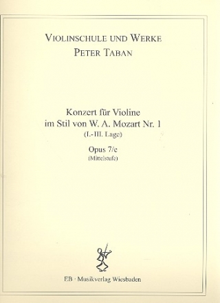 Konzert im Stil von W.A.Mozart Nr.1 op.7e fr Violine und Klavier
