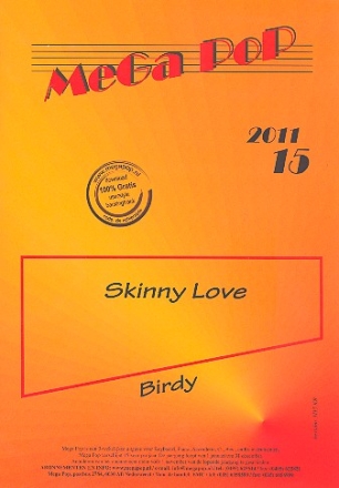Skinny Love: fr Keyboard (en) (mit Text und Akkorden)