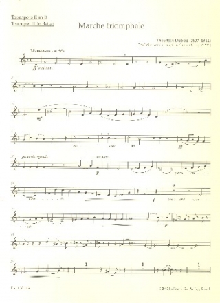 Marche triomphale fr Orgel und Blechblser (Posaunenchor) Trompete 2 in B