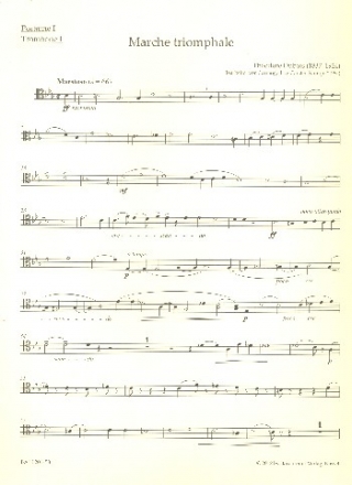 Marche triomphale fr Orgel und Blechblser (Posaunenchor) Posaune 1 in C