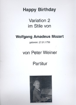 Happy Birthday Variation 2 im Stile von Mozart fr Orchester Partitur