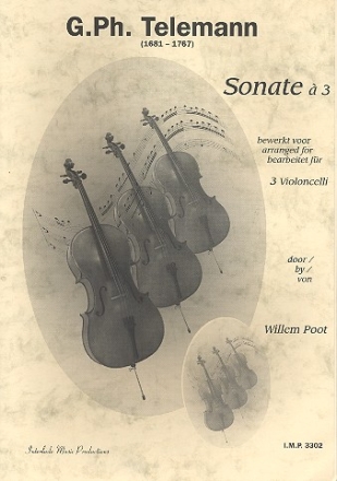 Sonate  3 fr 3 Violoncelli Partitur und Stimmen