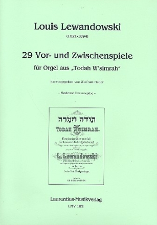 29 Vor- und Zwischenspiele fr Orgel