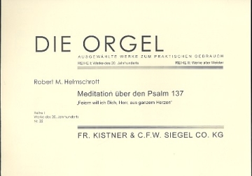 Meditation ber den Psalm 137 fr Orgel