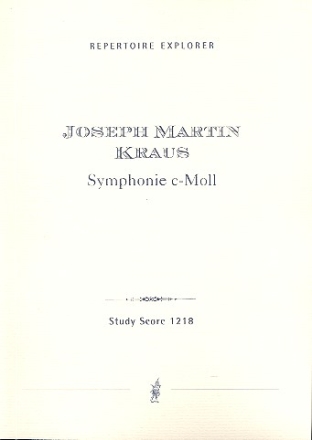 Sinfonie c-Moll fr Orchester Studienpartitur