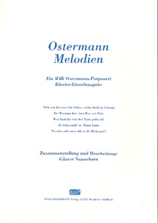 Ostermann-Melodien: Potpourri fr Gesang und Klavier