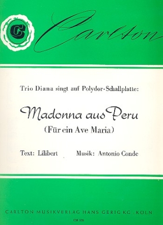 Madonna aus Peru: Einzelausgabe Gesang und Klavier