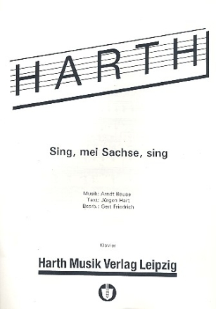 Sing mei Sachse sing: Einzelausgabe Gesang und Klavier