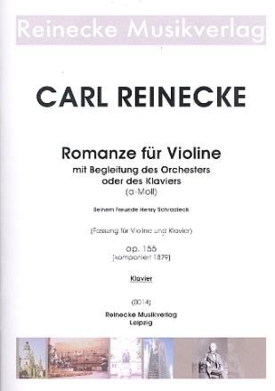 Romanze a-Moll op.155  für Violine und Orchester für Violine und Klavier
