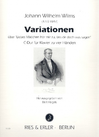 Variationen C-Dur ber Liebes Mdchen hr mir zu fr Klavier zu 4 Hnden Spielpartitur