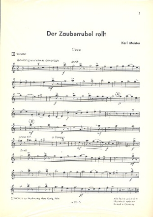 Der Zauberrubel rollt Oboe