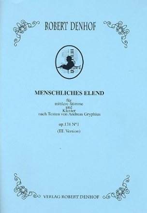 Menschliches Leid op.138,1 fr Gesang (mittel) und Klavier