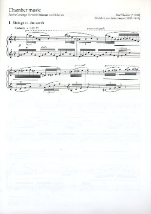 Chamber Music fr Gesang (tief) und Klavier