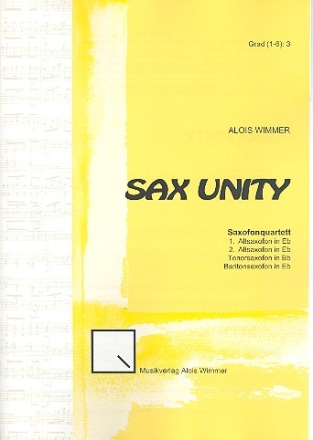 Sax Unity fr 4 Saxophone (AATBar) Partitur und Stimmen