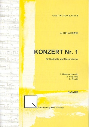 Konzert Nr.1 fr Klarinette und Blasorchester fr Klarinette und Klavier