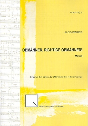 Obmnner richtige Obmnner fr Blasorchester Partitur