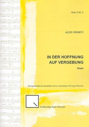 In der Hoffnung auf Vergebung op.34 fr Blasorchester Partitur