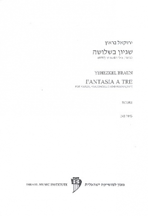 Fantasia a tre for violin, cello and piano