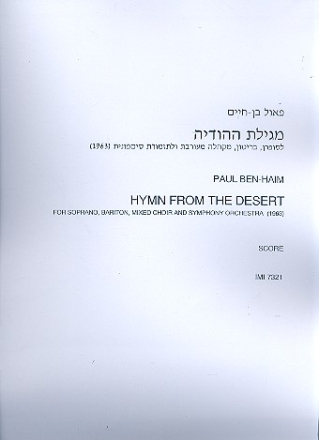 Hymn from the Desert for soprano, baritone, mixed chorus and orchestra,  score