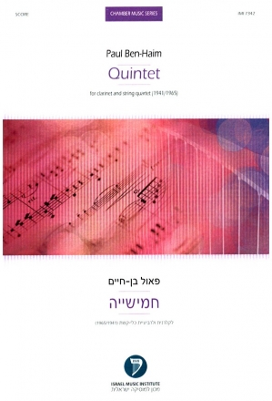 Quintet for clarinet and string quartet score and parts