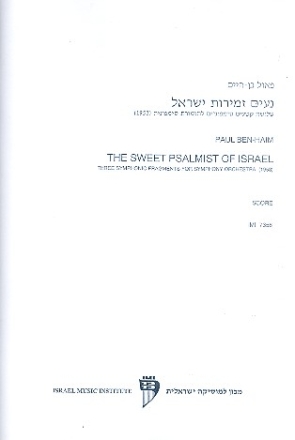 The sweet Psalmist from Israel for orchestra score
