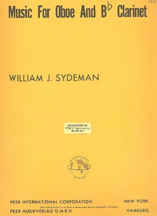 Music for oboe and clarinet score and oboe part