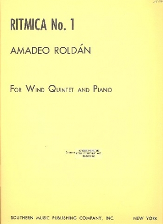 Ritmica No. 1 for flute, oboe, clarinet, bassoon, horn in F and piano score and parts