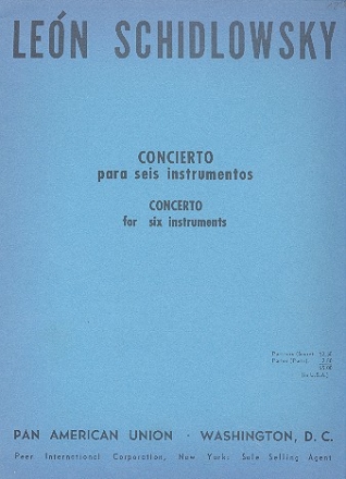 Concierto para 6 instrumentos for clarinet, trumpet, bass clarinet, piano, xylophone, timbales,   score and parts