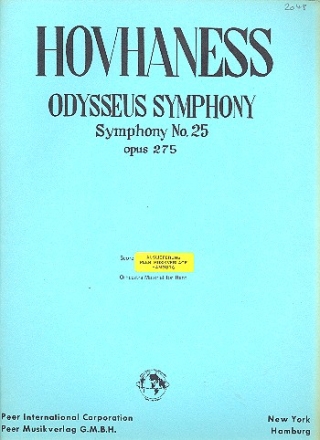 Odysseus Symphony no.25 op.275 for orchestra score
