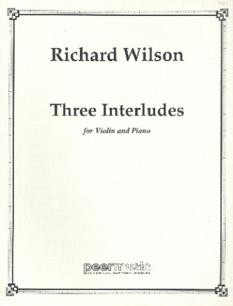 3 Interludes for violin and piano