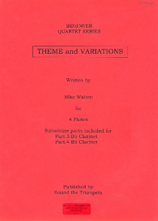 Theme and Variations for 4 flutes score and parts