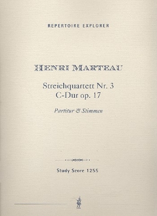 Streichquartett C-Dur Nr.3 op.17 Studienpartitur und Stimmen