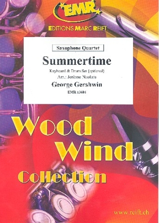 Summertime fr 4 Saxophone (Keyboard und Schlagzeug ad lib) Partitur und Stimmen