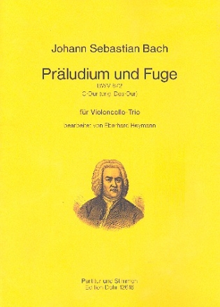 Prludium und Fuge C-Dur BWV872 fr 3 Violoncelli Partitur und Stimmen