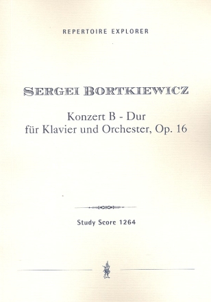 Konzert B-Dur op.16 fr Klavier und Orchester Studienpartitur