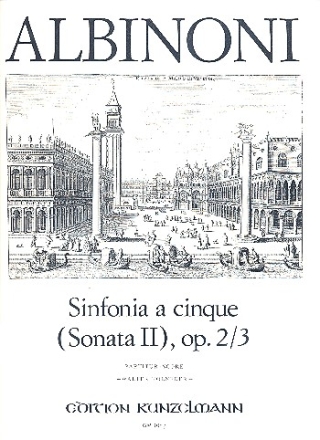 Sinfonia a cinque C-Dur op.2,3 (Sonata Nr.2) fr Streichorchester Partitur