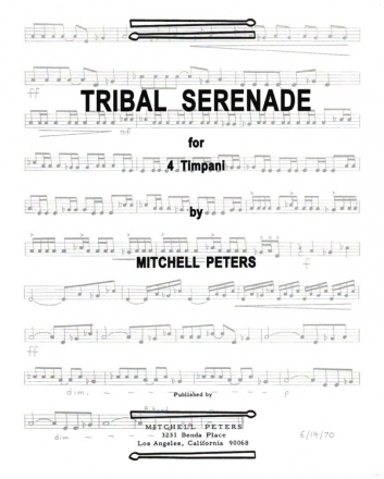 Tribal Serenade for 4 timpani score
