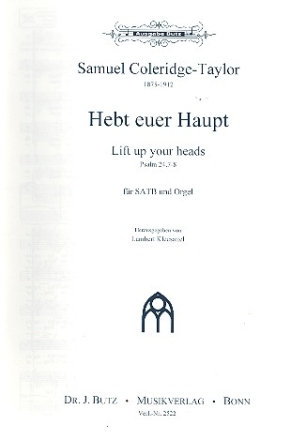 Hebt euer Haupt fr gem Chor und Orgel Partitur