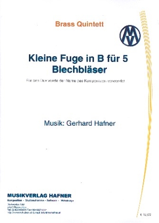 Kleine Fuge in B fr 2 Trompeten, Horn, Posaune und Tuba Partitur und Stimmen