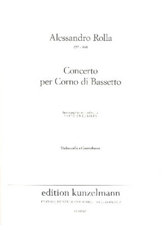 Concerto  per corno di bassetto Violoncello/Contrabasso