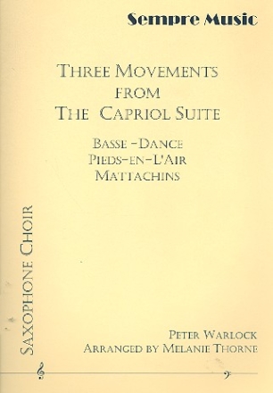 3 Movements from The Capriol Suite for 8 saxophones (SAAATTTBar) score and parts