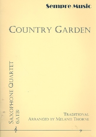 Country Garden for 4 saxophones (SATBar) score and parts