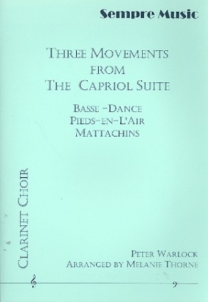 3 Movements from The Capriol Suite for clarinet ensemble score and parts
