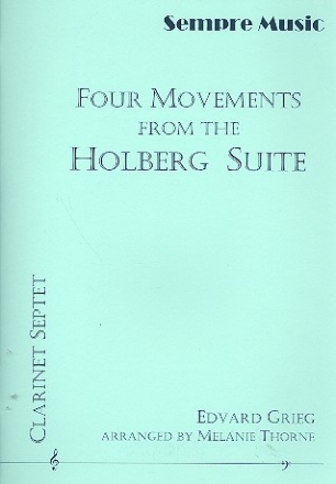 4 Movements from the Holberg Suite for 7 clarinets (EsBBBBAltBass) score and parts