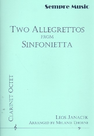 2 Allegrettos from Sinfonietta for 8 clarinets (EsBBBBAltBassBass) (Timpani ad lib) score and parts